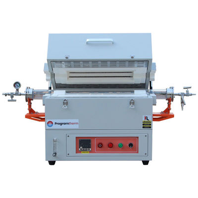 Forno per tubi di laboratorio 1200C con flange a vuoto e tubo di quarzo da 60 mm