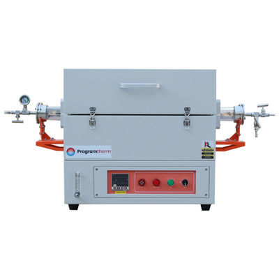 Forno per tubi di laboratorio 1200C con flange a vuoto e tubo di quarzo da 60 mm
